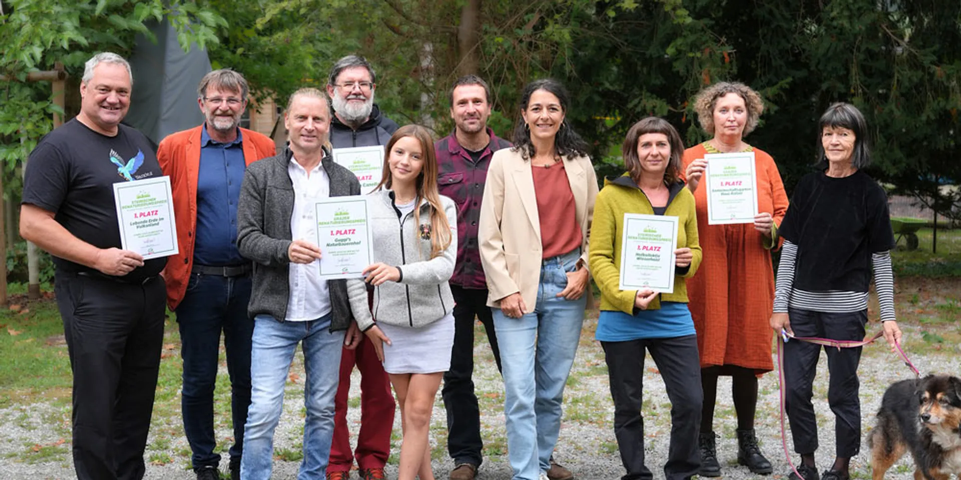 Die Preisträger:innen des Renaturierungspreises der Grünen Steiermark
