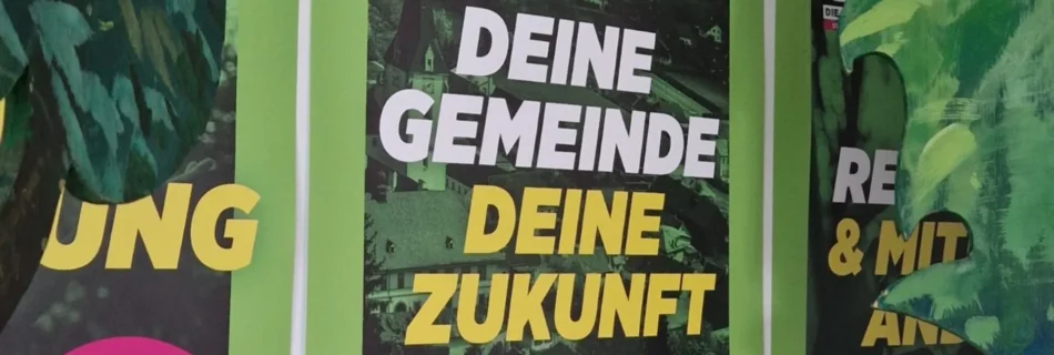 Plakat zur Gemeinderatswahl 2025 in den steirischen Gemeinden mit dem Text: Deine Gemeinde deine Zukunft
