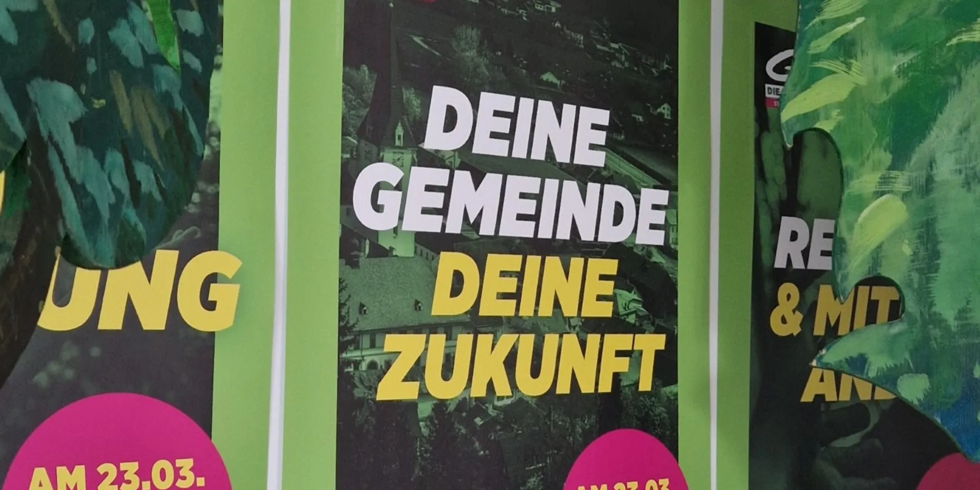 Plakat zur Gemeinderatswahl 2025 in den steirischen Gemeinden mit dem Text: Deine Gemeinde deine Zukunft