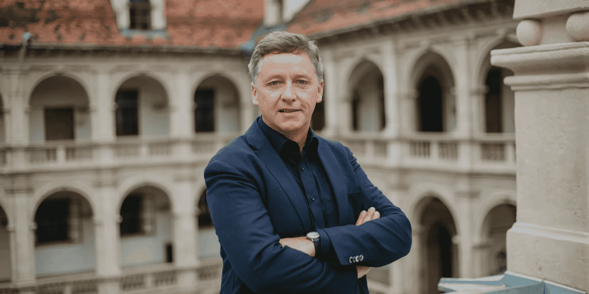 Grüner Landtagsabgeordneter Lambert Schönleitner im Landhaus in Graz