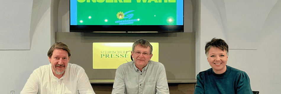 Pressegespräch zur Landwirtschaftspolitik in der Steiermark mit Vertreter:innen der Grünen