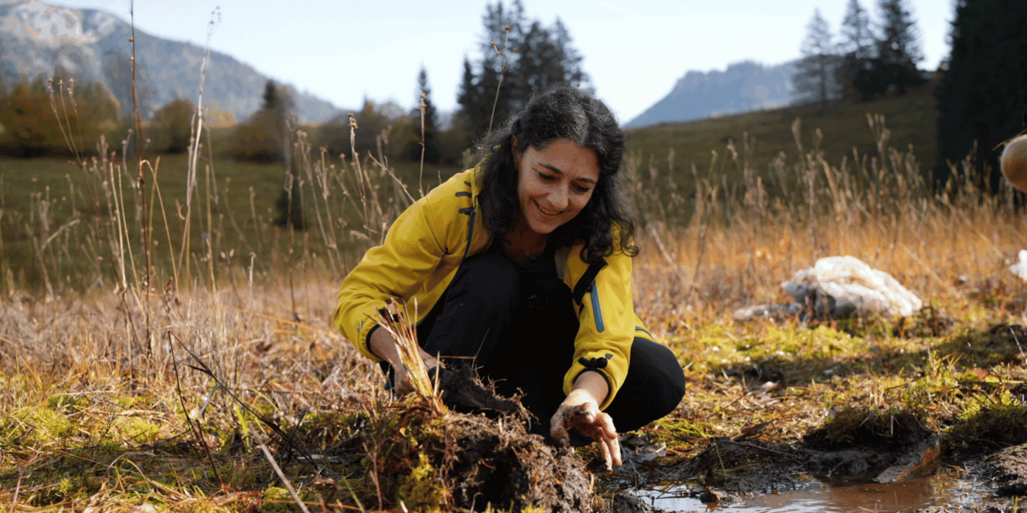 Sandra Krautwaschl bei der Moor-Renaturierung im Krautmoos bei Bad Mitterndorf