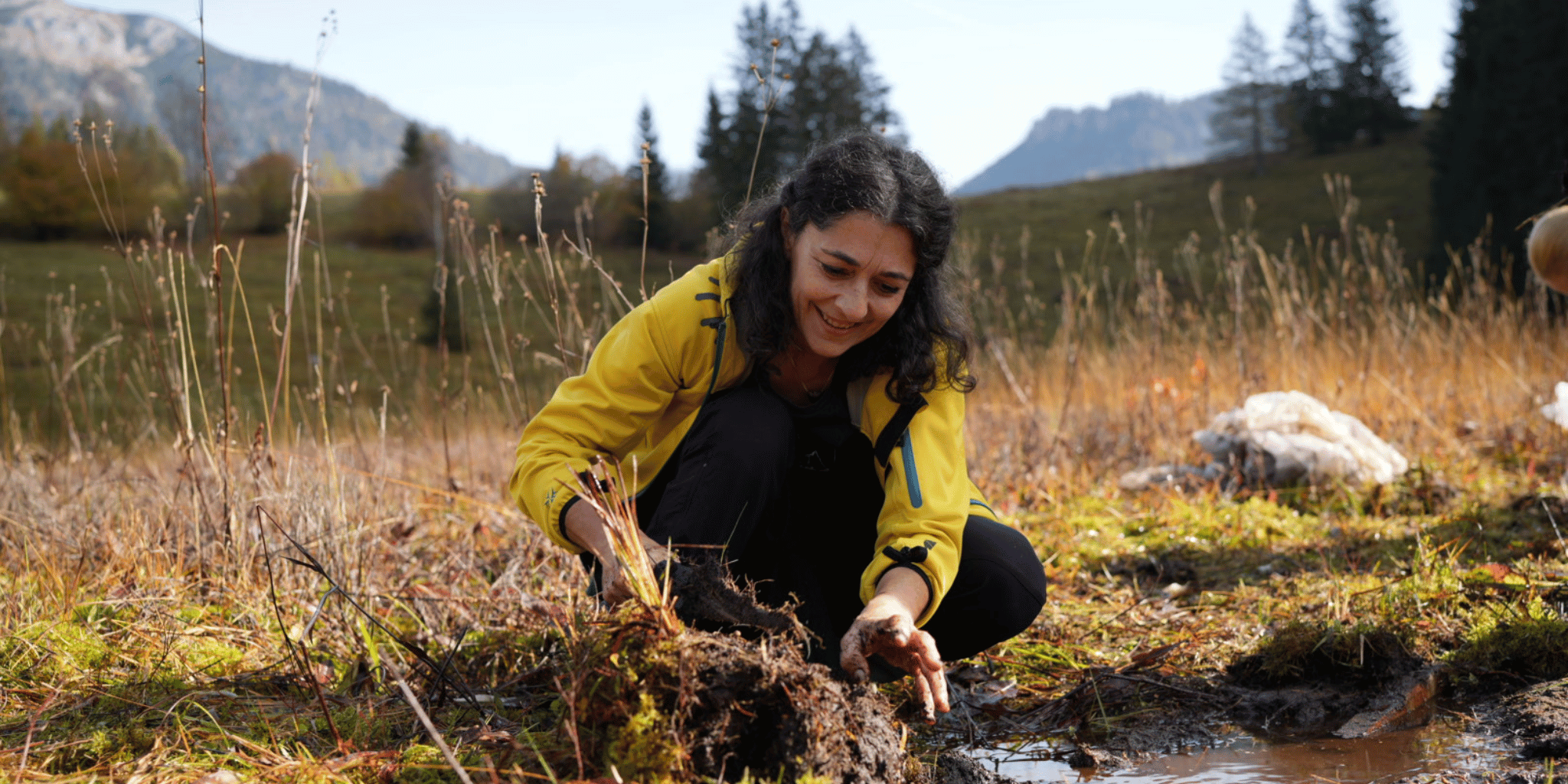 Sandra Krautwaschl bei der Moor-Renaturierung im Krautmoos bei Bad Mitterndorf